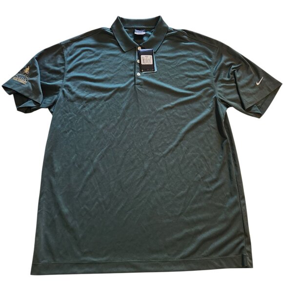 Nike Golf Polo Shirt Dri-Fit Green Michael Collins Whiskey Mens Size XXL NEW - Picture 1 of 15